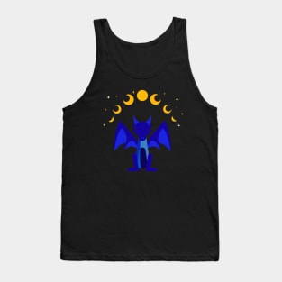 Blue dragon under the moon and stars. Tank Top